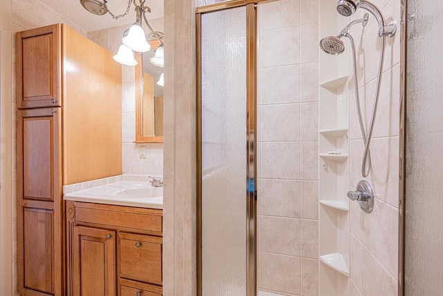 309 Edgewood Dr, Midland, TX 79703 - bathroom with a shower stall and vanity