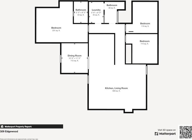 309 Edgewood Dr, Midland, TX 79703 - view of property floor plan