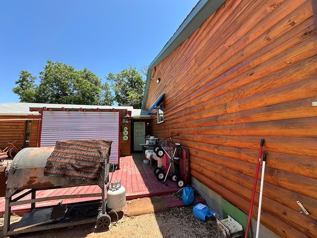 view of wooden terrace