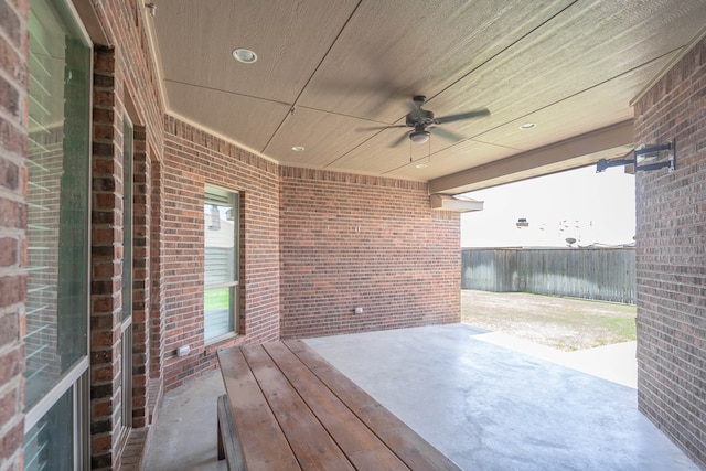 7604 Keyhaven, Odessa, TX 79765 - view of patio / terrace featuring a ceiling fan