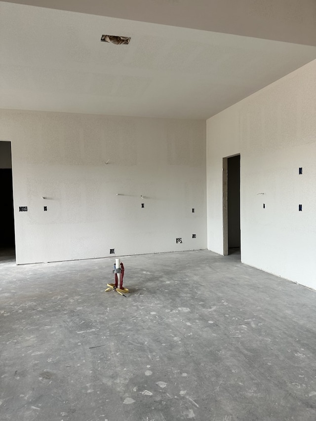 empty room with concrete floors
