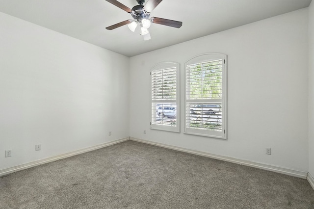 5001 Crista Ln, Midland, TX 79707 - carpeted empty room with ceiling fan and baseboards