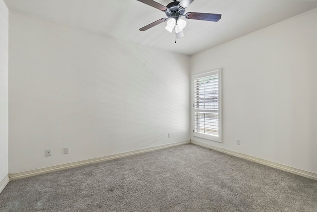 5001 Crista Ln, Midland, TX 79707 - carpeted empty room with baseboards and a ceiling fan