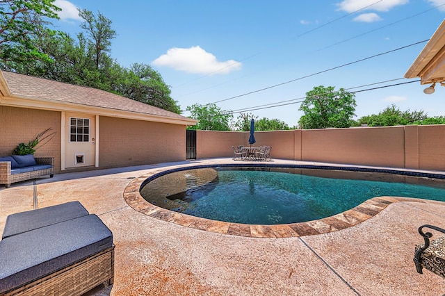 2409 Stutz Pl, Midland, TX 79705 - view of pool with a patio and a fenced backyard