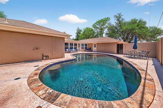 2409 Stutz Pl, Midland, TX 79705 - view of pool with a patio and an outdoor hangout area