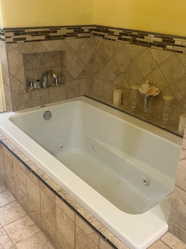 full bath with a jetted tub