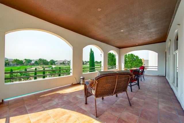 view of patio / terrace with a balcony