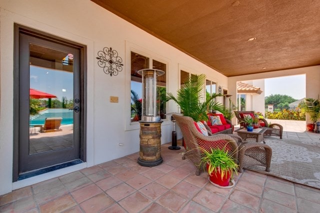 view of patio featuring covered porch