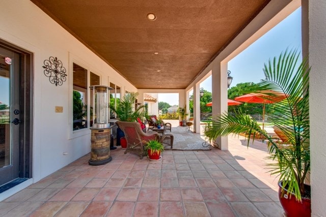 view of patio featuring covered porch