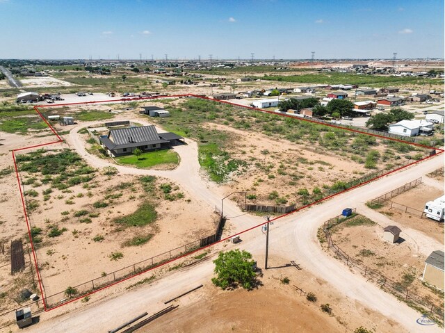 10500 E County Rd 90, Midland, TX 79706 - aerial view of property and surrounding area with property boundaries highlighted