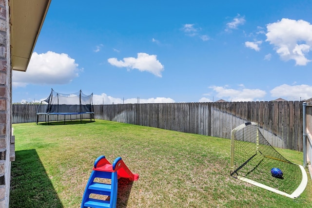 6003 Sunny Stone Dr, Midland, TX 79705 - fenced backyard featuring a trampoline