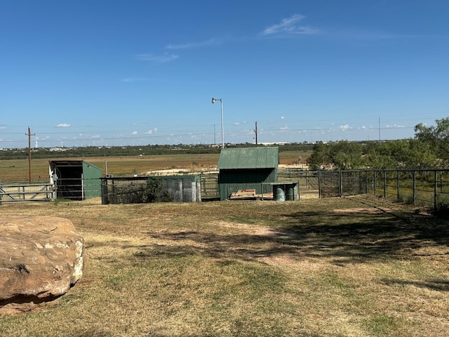 297 County Rd 221, Snyder, TX 79549 - view of outdoor structure with an outdoor structure, a rural view, and fence