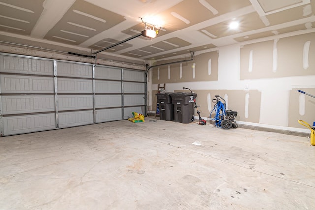 garage with baseboards