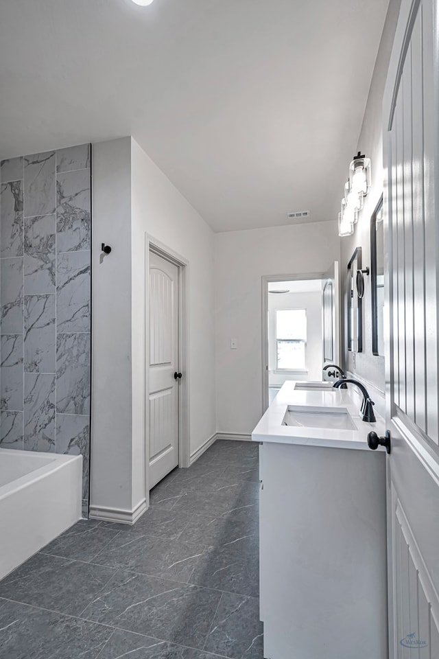 bathroom with vanity