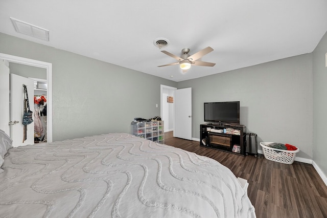 3202 Maxwell Dr, Midland, TX 79705 - bedroom featuring wood finished floors and ceiling fan