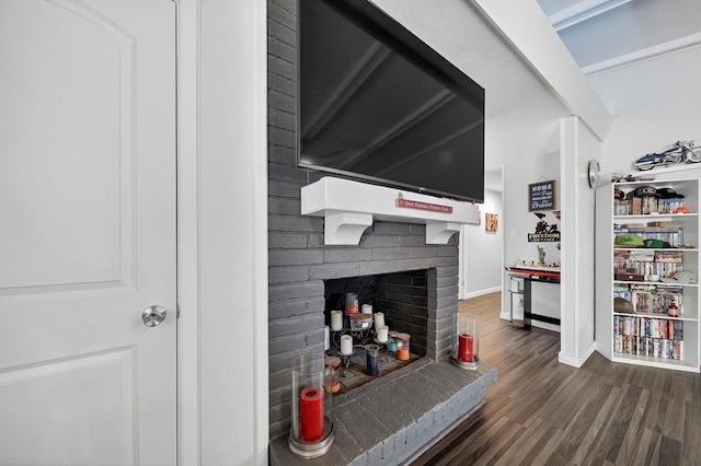 3202 Maxwell Dr, Midland, TX 79705 - detailed view of wood finished floors and a fireplace