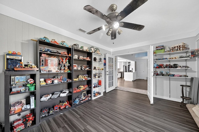 3202 Maxwell Dr, Midland, TX 79705 - interior space with ceiling fan and wood finished floors