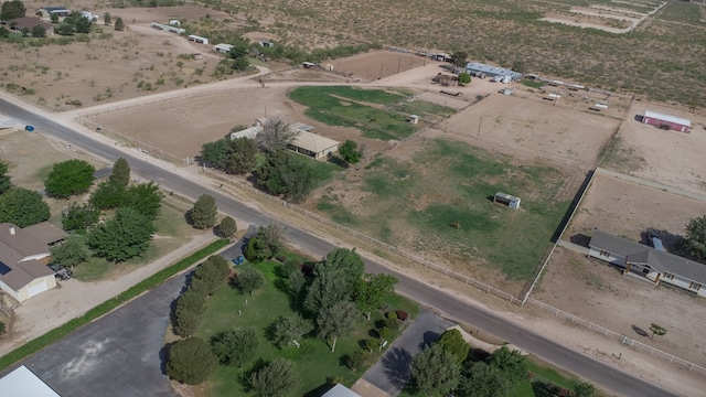 aerial view with a rural view