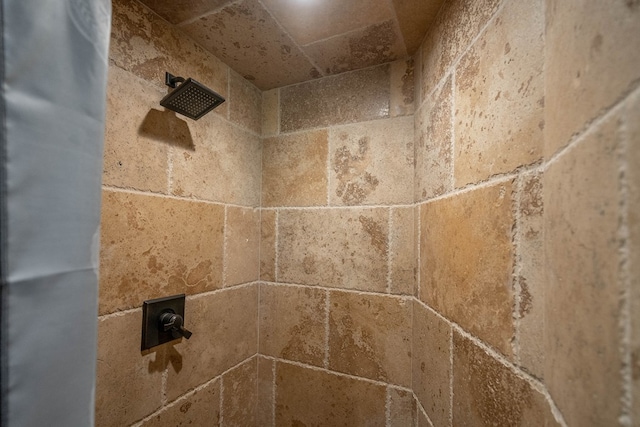 details featuring a tile shower