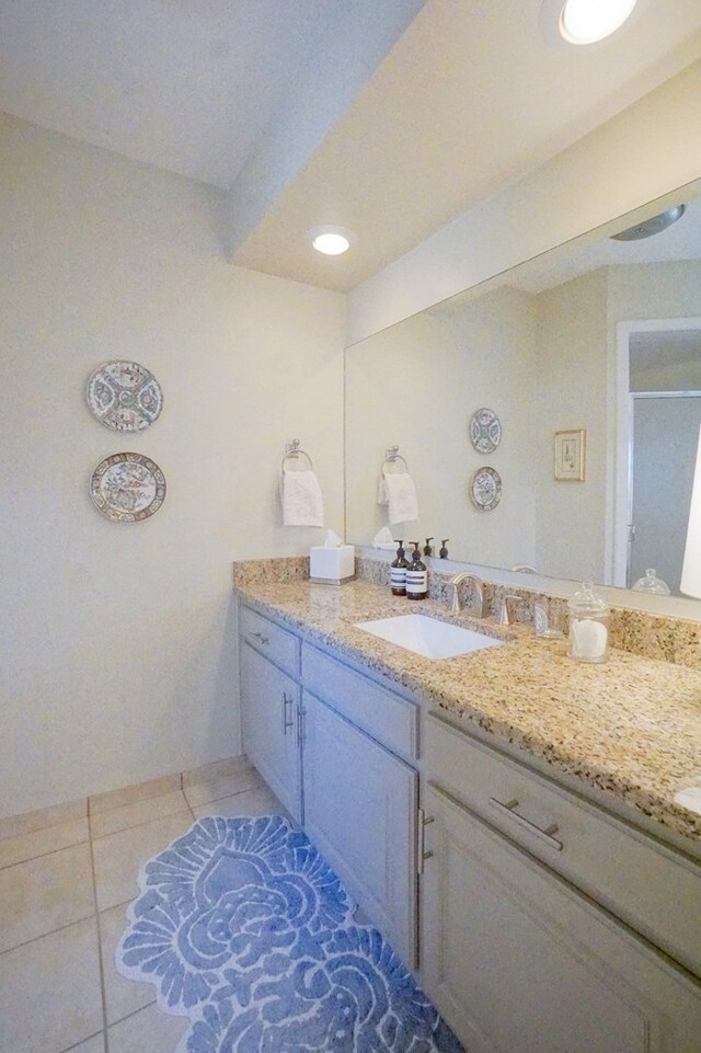 5 Bristol Ct, Midland, TX 79705 - bathroom featuring tile patterned floors and vanity
