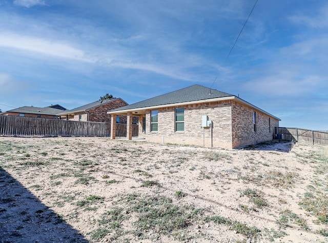 view of back of property