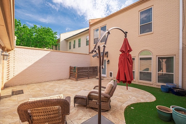 view of patio / terrace featuring a fenced backyard