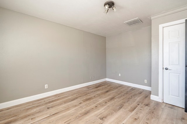 empty room featuring light wood-type flooring