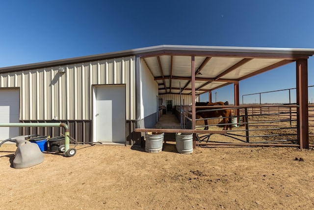 view of horse barn