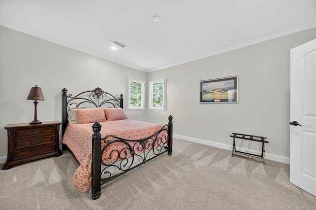 1102 Silverton Dr, Midland, TX 79705 - bedroom featuring carpet floors, crown molding, and recessed lighting