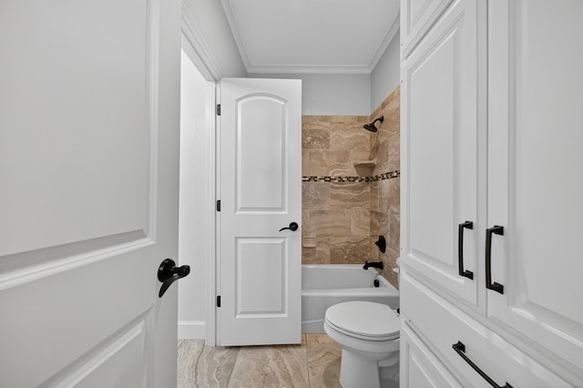 1102 Silverton Dr, Midland, TX 79705 - full bathroom with shower / tub combination and ornamental molding