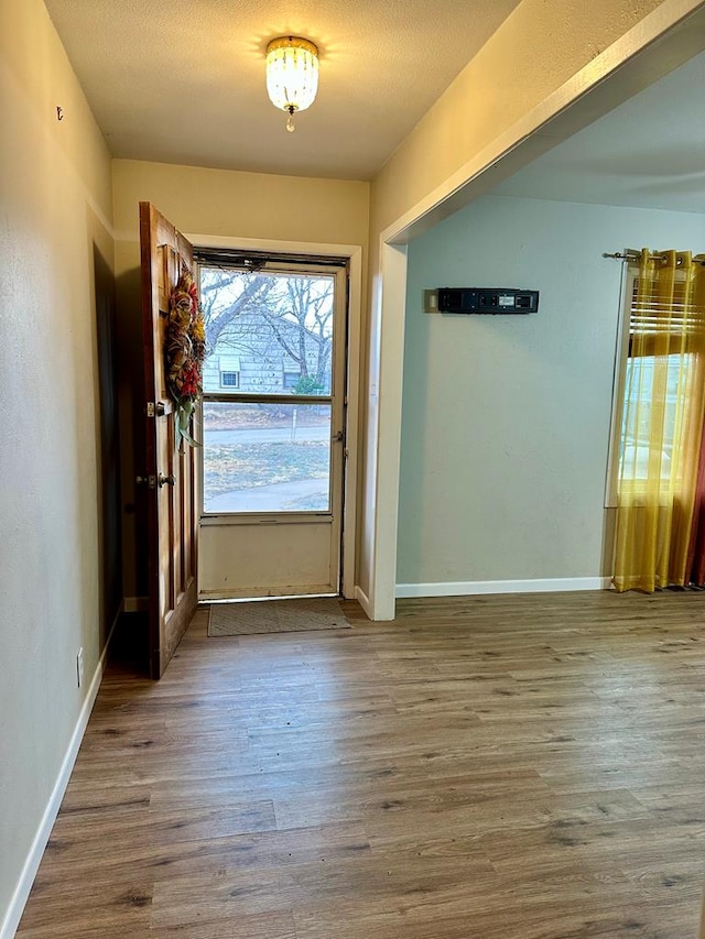 entrance foyer with hardwood / wood-style floors