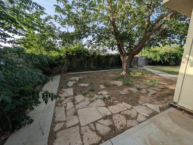 fenced backyard featuring a patio area