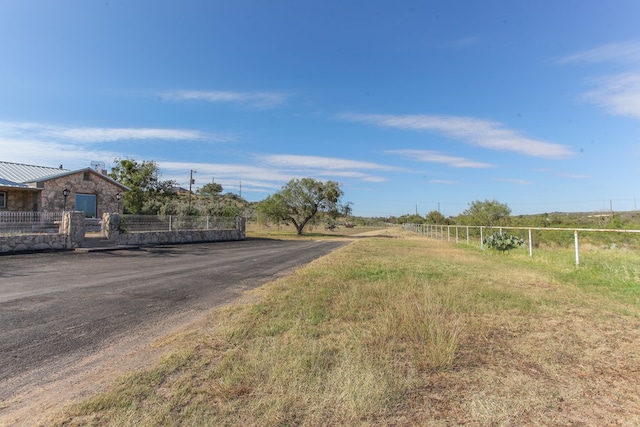 view of street featuring a rural view