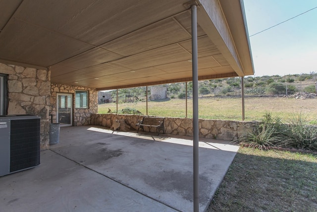 view of patio / terrace with central AC