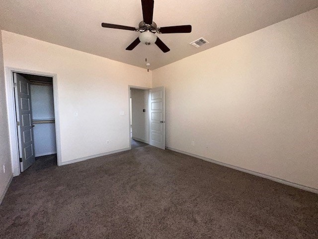 3210 Fordham Ave, Big Spring, TX 79720 - unfurnished bedroom with carpet flooring, ceiling fan, and a closet