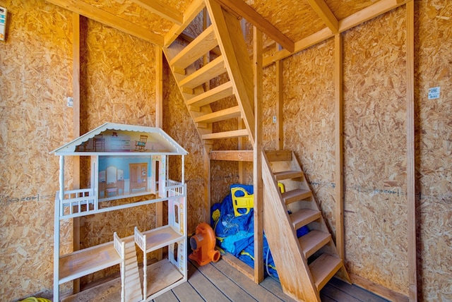 1602 S County Rd 1069, Midland, TX 79706 - staircase featuring wood finished floors