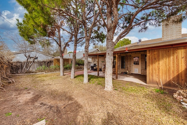 view of yard with a patio