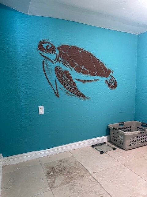 interior space with tile patterned flooring