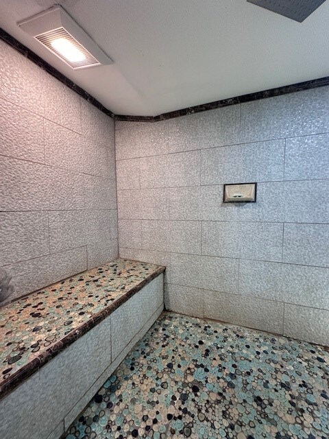 bathroom with a shower