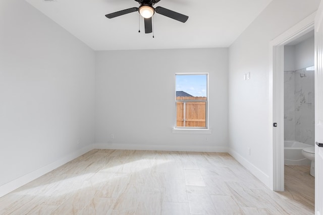 empty room featuring ceiling fan