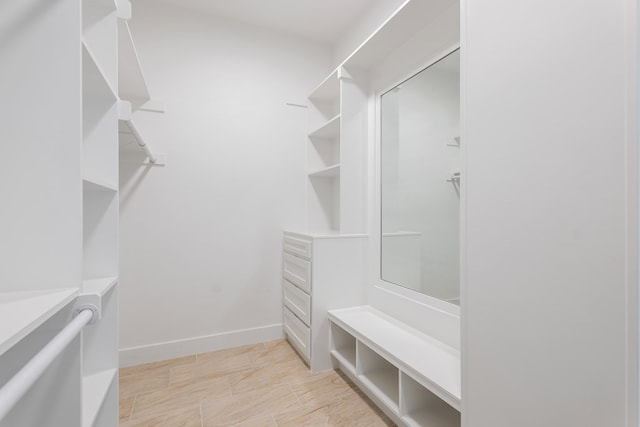 view of walk in closet