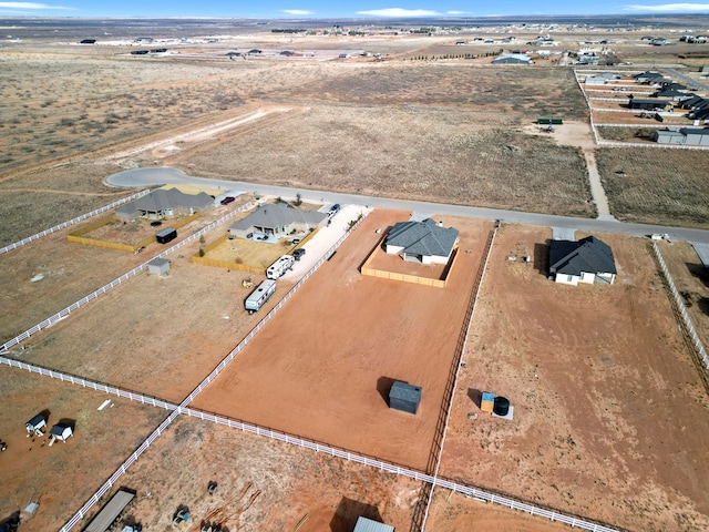 bird's eye view with a rural view