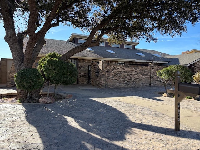 view of front of home with a patio