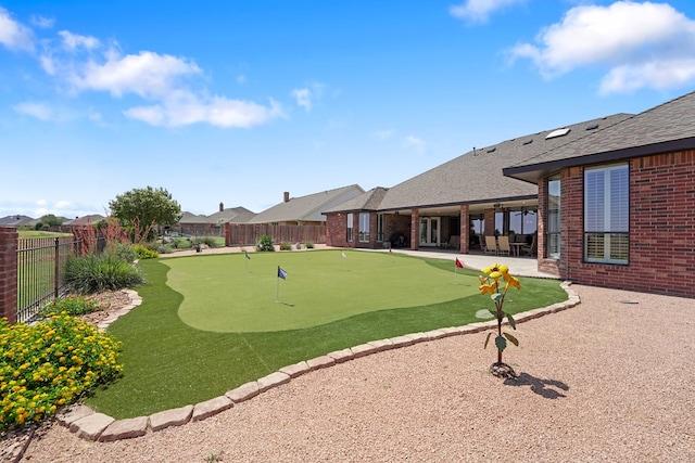 view of yard featuring a patio