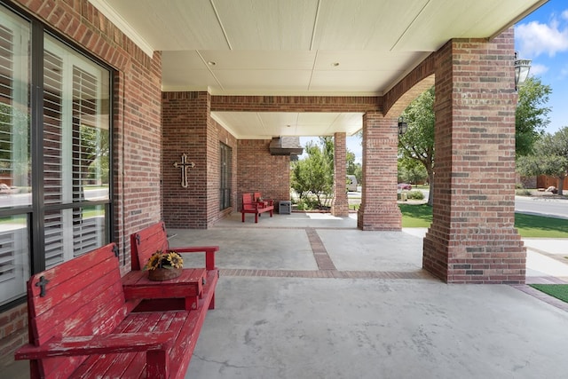 view of patio with covered porch