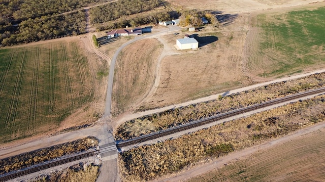 bird's eye view with a rural view