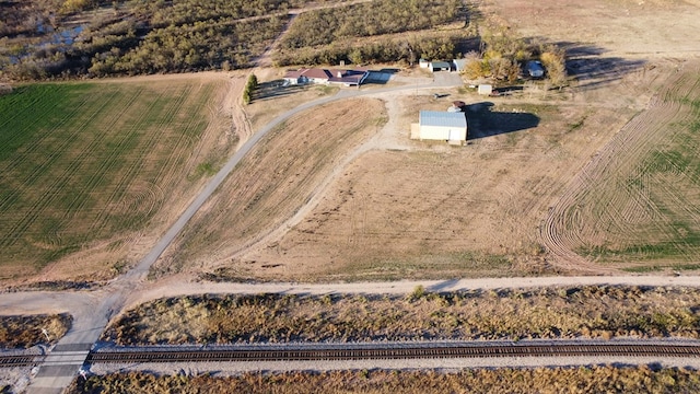 aerial view featuring a rural view