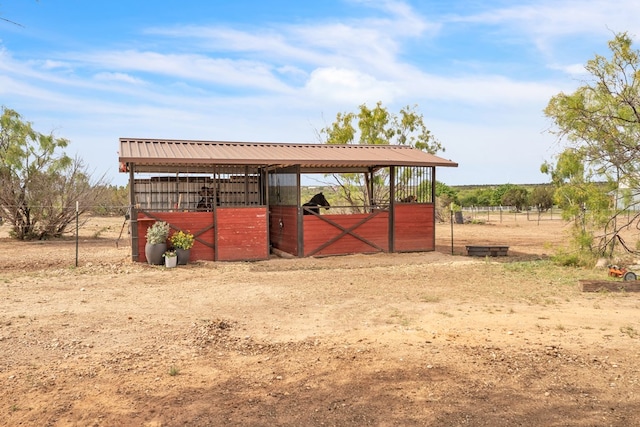 view of horse barn