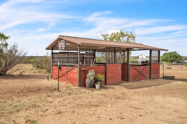 view of horse barn