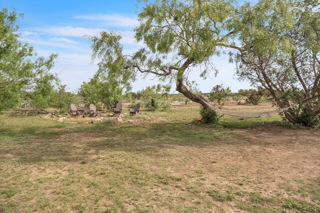 view of yard featuring a view of rural / pastoral area
